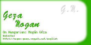 geza mogan business card