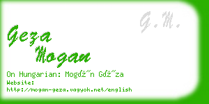 geza mogan business card